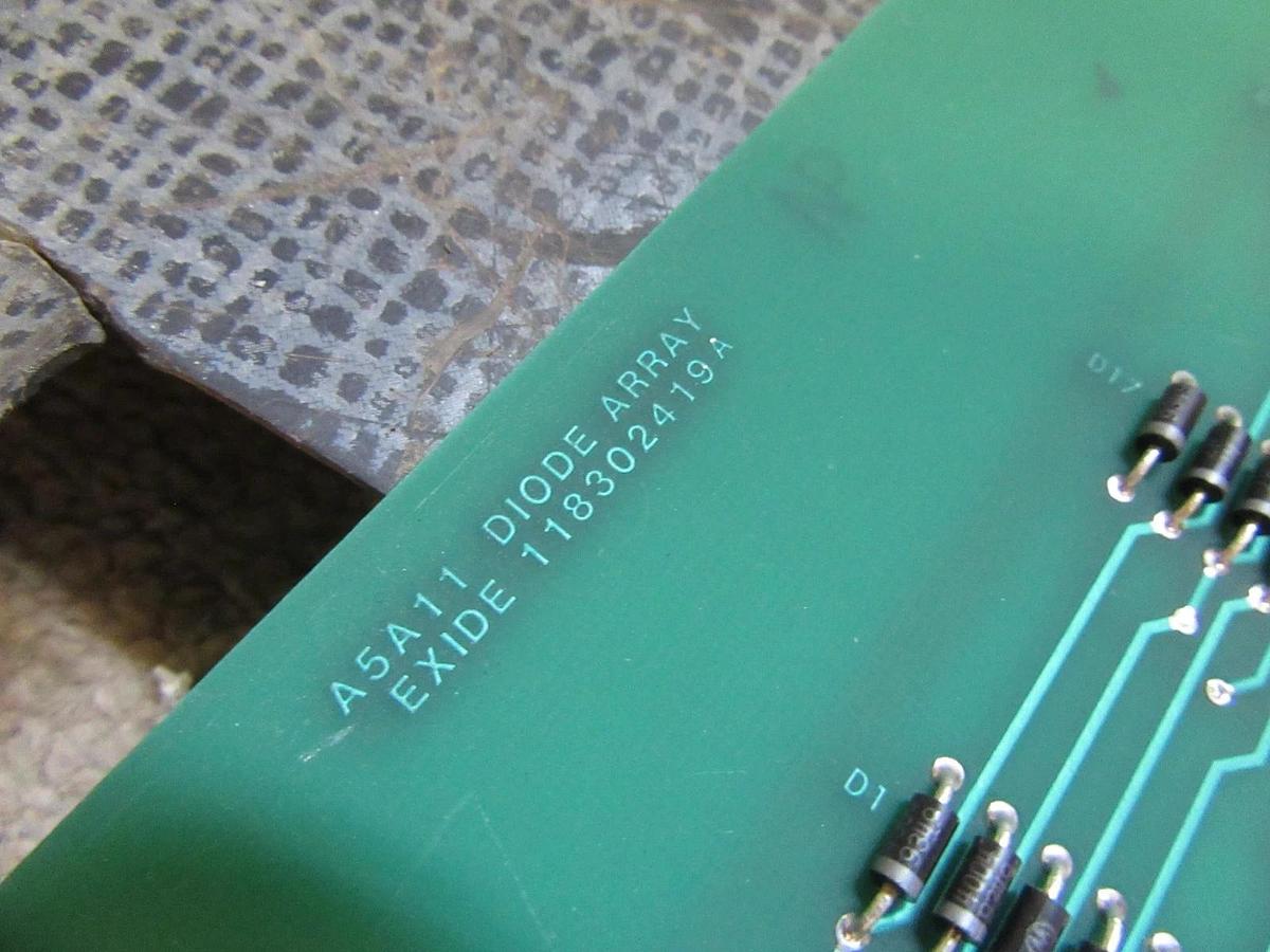 Used EXIDE A5A11 DIODE ARRAY CIRCUIT BOARD 118302419 REV A 101072406 REVISION B