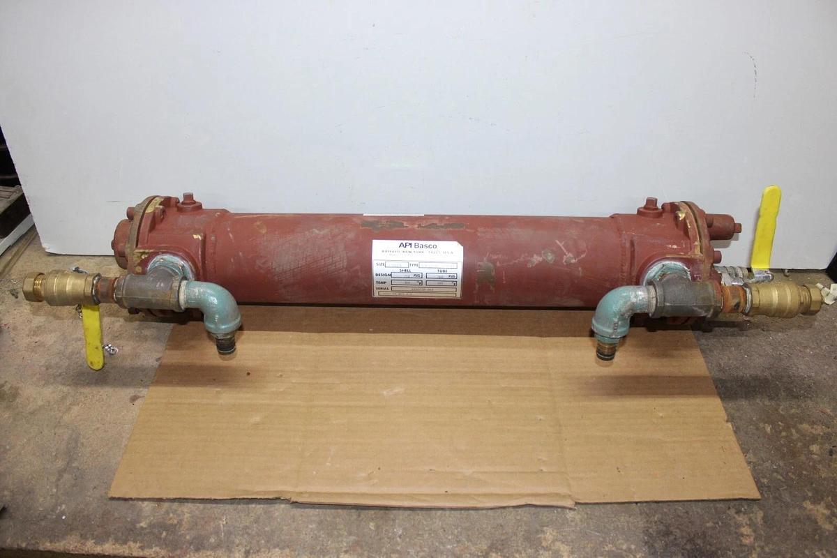 Used API BASCO HEAT EXCHANGER 4-Y-24-HT-4-AC-CI 300°F 210 PSIG **WARRANTY INCLUDED**