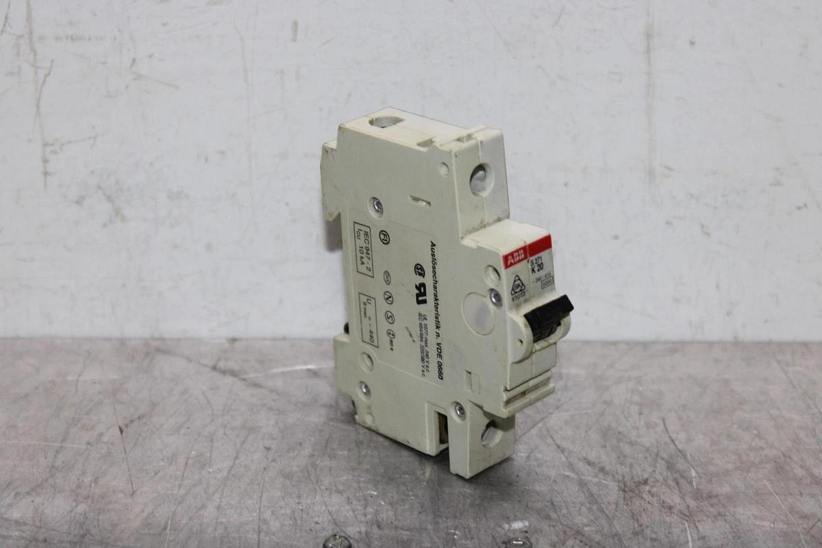Used ABB CIRCUIT BREAKER S-271-k-20 240/415 VAC 20 AMP 1-POLE *WARRANTY*