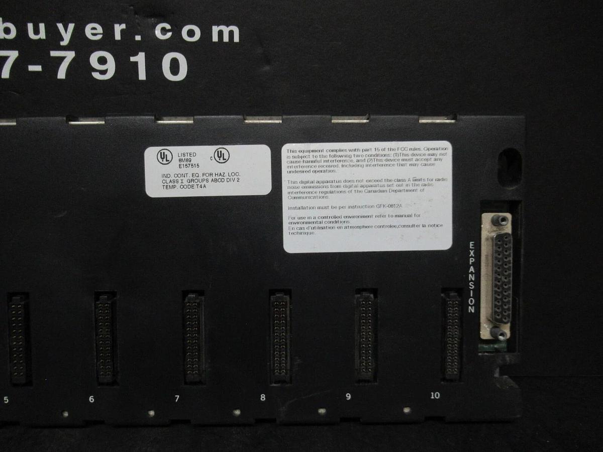 Used GE FANUC PROGRAMMABLE 10 SLOT BASE IC693CHS391G **WARRANTY INCLUDED**