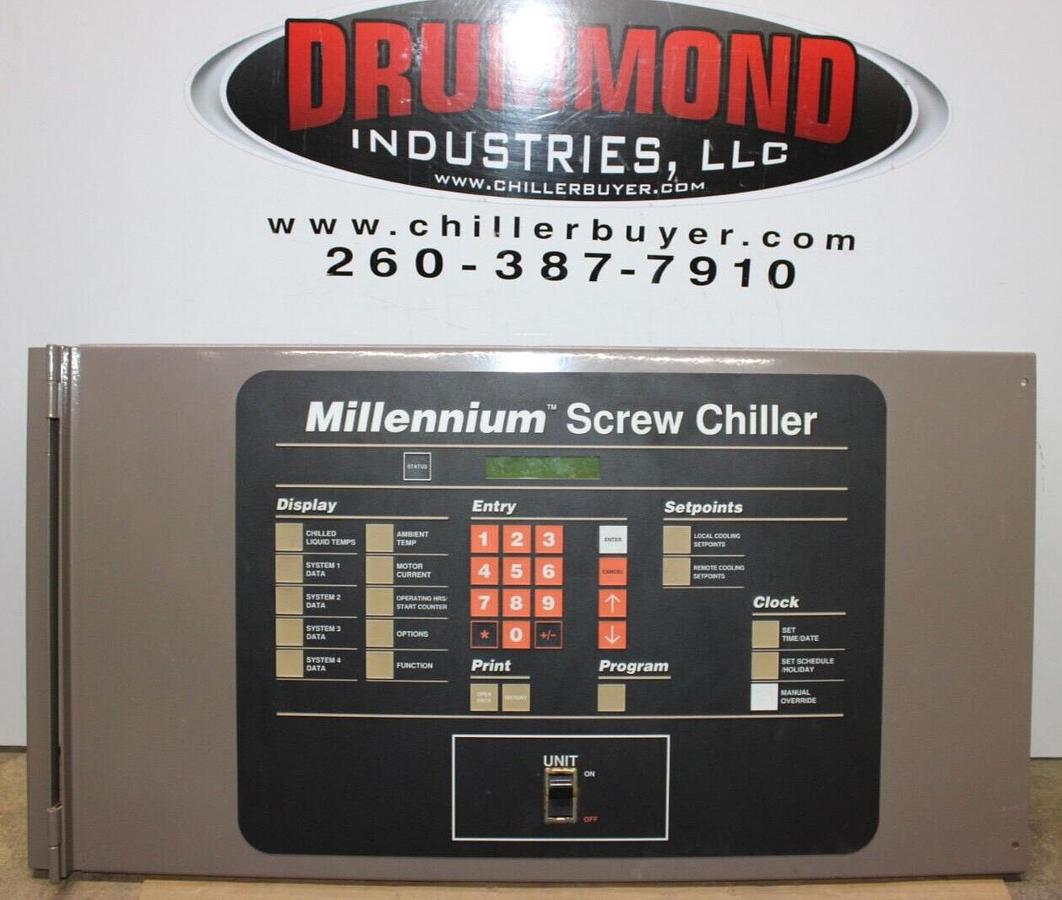 Used YORK MILLENNIUM SCREW CHILLER CONTROL PANEL 371-02563-101 W/ 031-00814000
