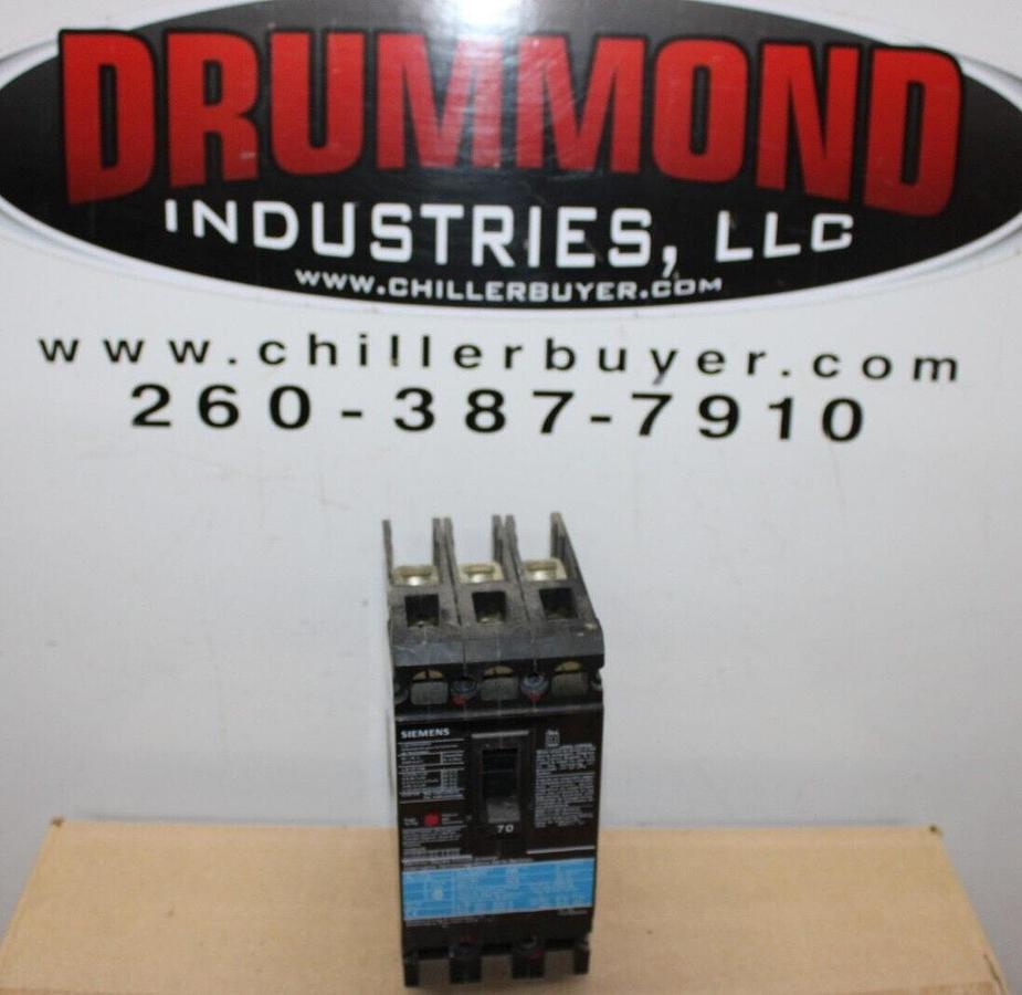 Used SIEMENS ED6 CIRCUIT BREAKER ED63B070 70 AMP 600 VAC 3-POLE **WARRANTY INCLUDED**