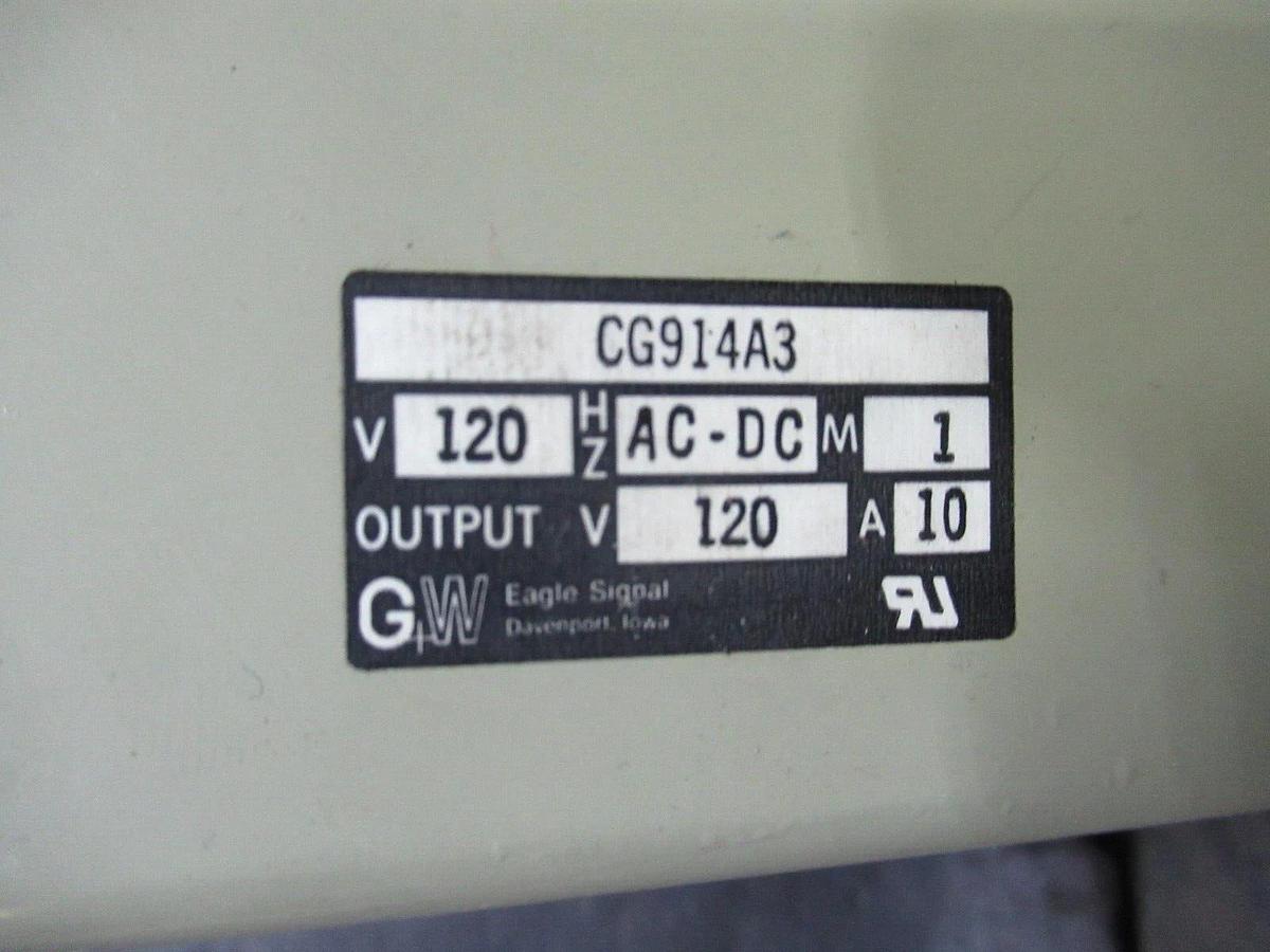 Used GW EAGLE SIGNAL 1-60 SECONDS TIMER CG914A3 120 VOLT AC/DC 10 AMP **WARRANTY**