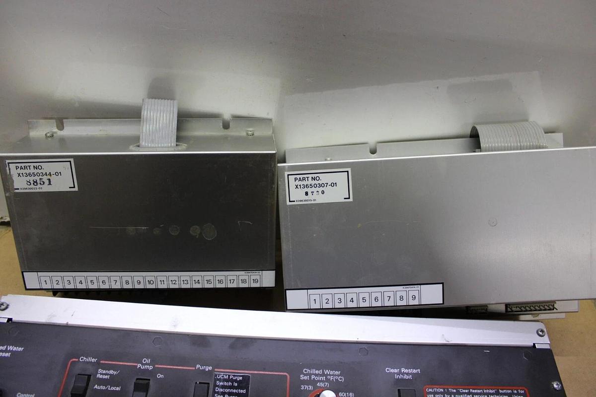 Used TRANE CHILLER CONTROL MODULE X13650345-05 W/ X13650307-01 & X13650344-01