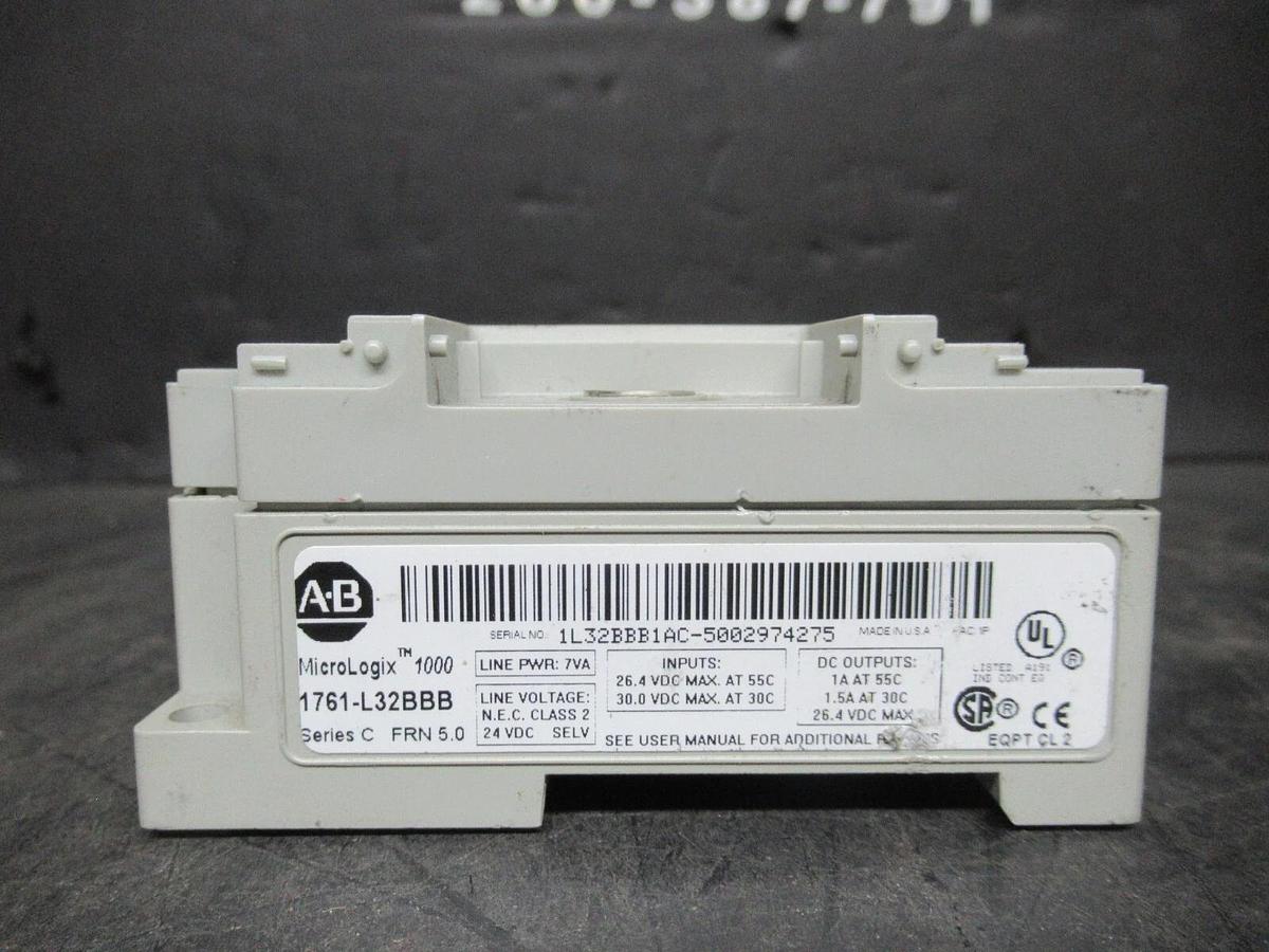 Used ALLEN BRADLEY MICROLOGIX1000 1761-L32BBB SER. D 30 VDC 1.5 AMP **WARRANTY**