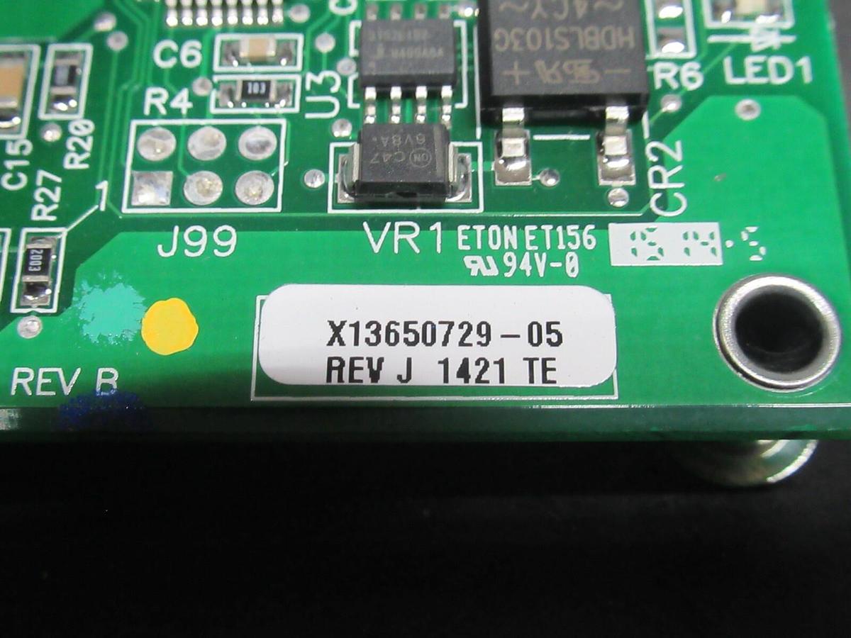 Used TRANE HIGH VOLTAGE BINARY INPUT CIRCUIT BOARD X13650729-05 REV. J 6400-1120-03-B