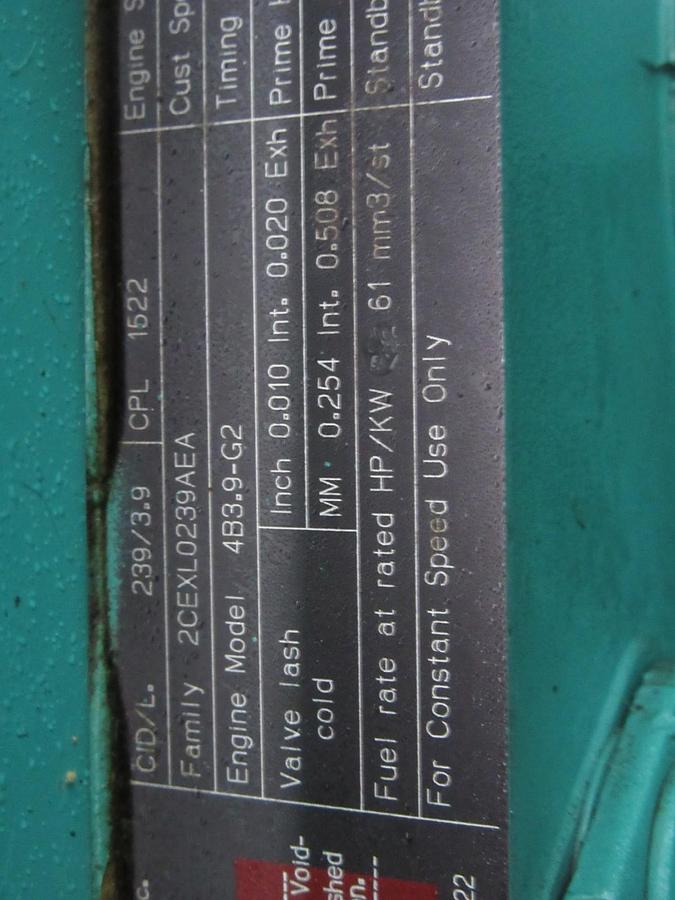 Used 40 KW DIESEL GENERATOR CUMMINS 120/240V B3.9-G2 ENCLOSED RECONNECTABLE VIDEO