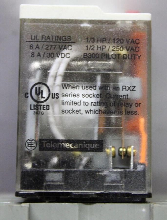 Used SCHNEIDER ELECTRIC RELAY RXM4AB1F7 120 VOLT 6 AMP **WARRANTY INCLUDED**
