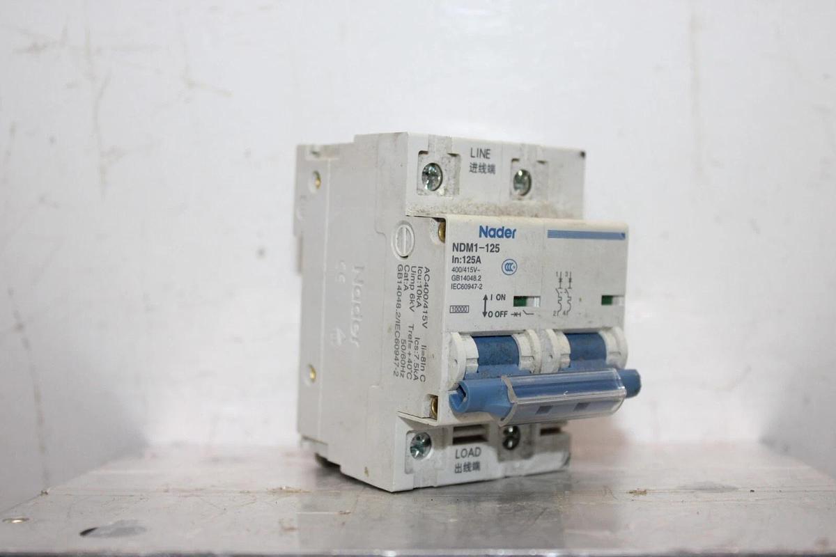 Used NADER CIRCUIT BREAKER NDM1-125 125 AMP 2-POLE 415 VAC GB14048.2 *WARRANTY*