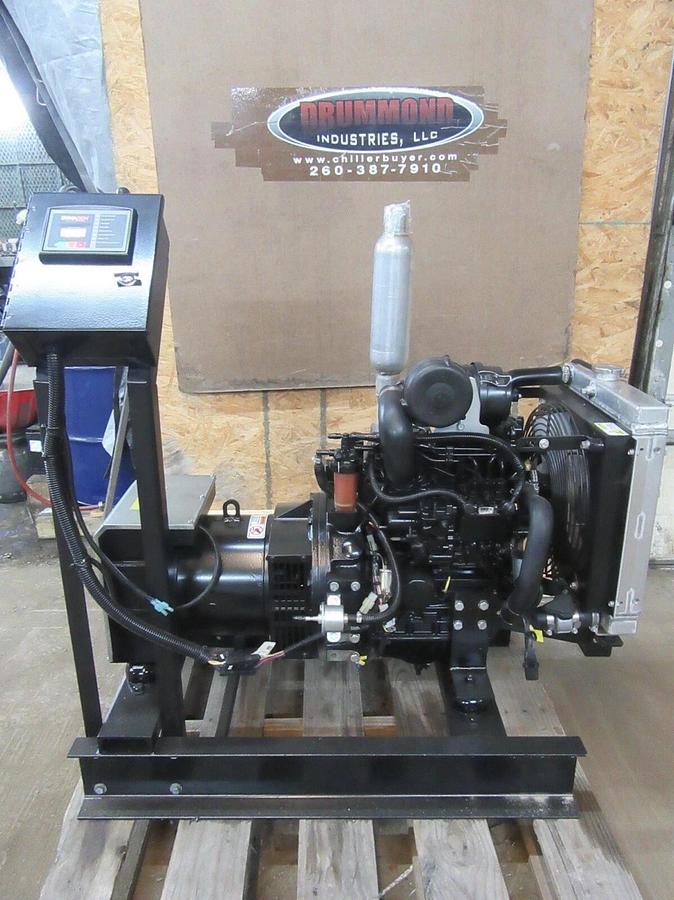 Used NEW 8 KW GENERATOR ISUZU DIESEL 3CA1 YANMAR 277/480 V RE-CONNECTABLE 120/240 V