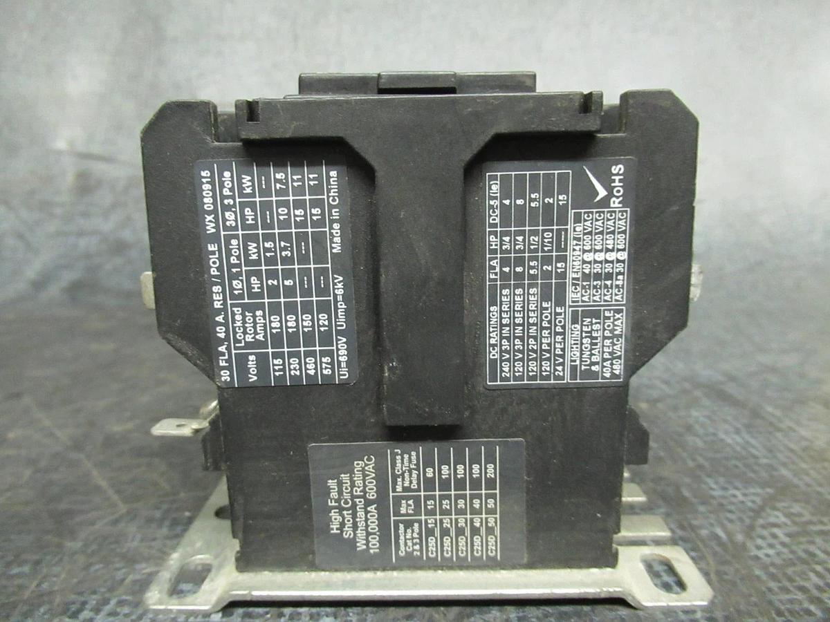 Used COPELAND CONTACTOR 012-3030-00 15HP 30A 40A/RES **WARRANTY INCLUDED**