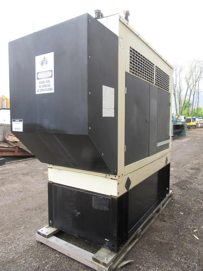 Used 50 KW DIESEL GENERATOR  KOHLER 120/240V JOHN DEERE ENCLOSED VIDEO WE SHIP 55KW