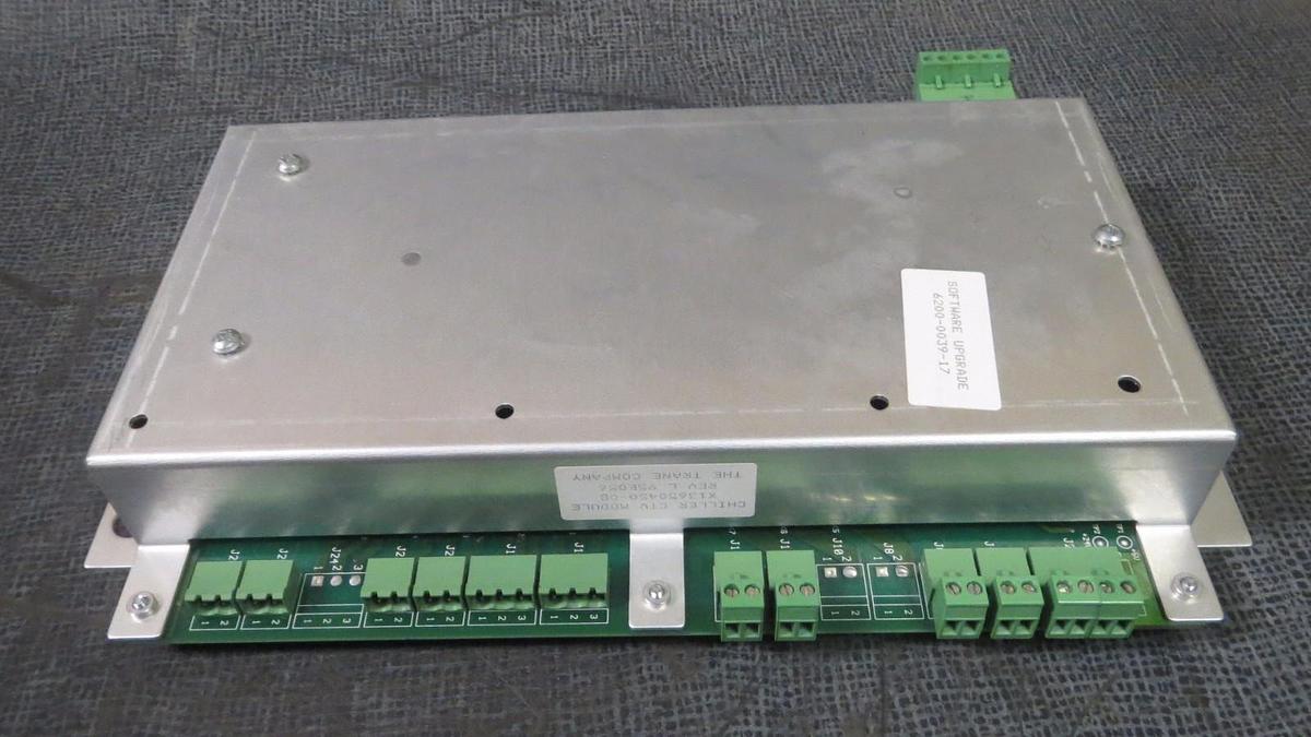 Used TRANE CHILLER CTV MODULE  MODEL:  X13650450-08 REV L --- SOFTWARE:  6200-0039-17