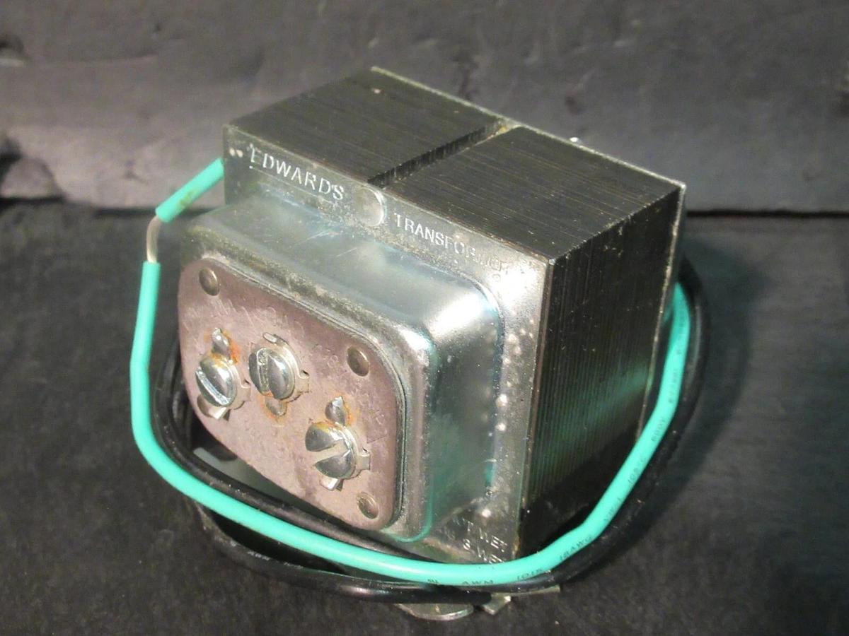 EDWARDS / GENERAL SIGNAL CONTROL TRANSFORMER CAT# 598 120 VAC PRI 8/16/24 VAC