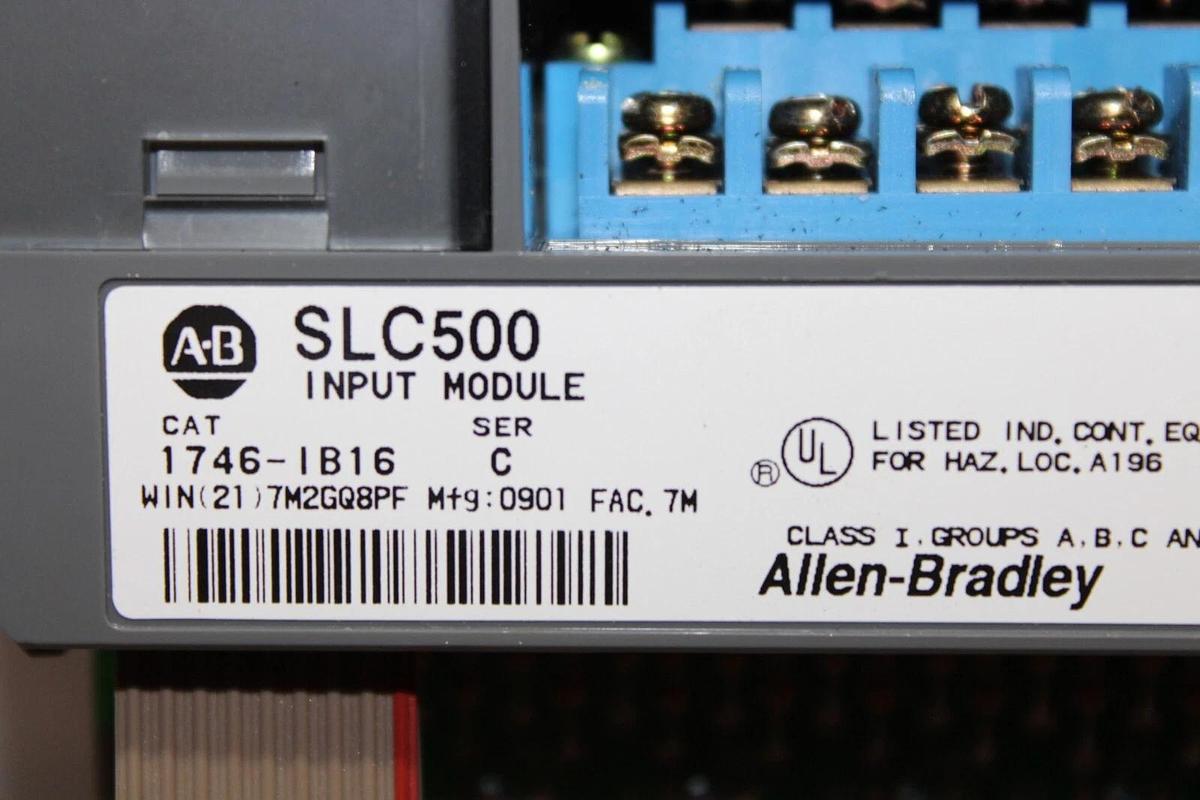 Used ALLEN BRADLEY SLC-500 INPUT MODULE 1746-IB16 SER. B 30 VDC **WARRANTY**
