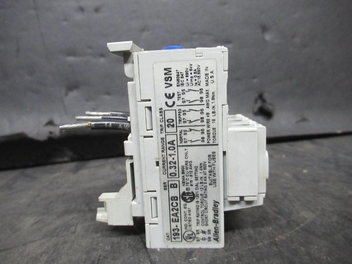 Used ALLEN BRADLEY OVERLOAD RELAY 193-EA2CB SER. B 0.32-1 AMP **WARRANTY**