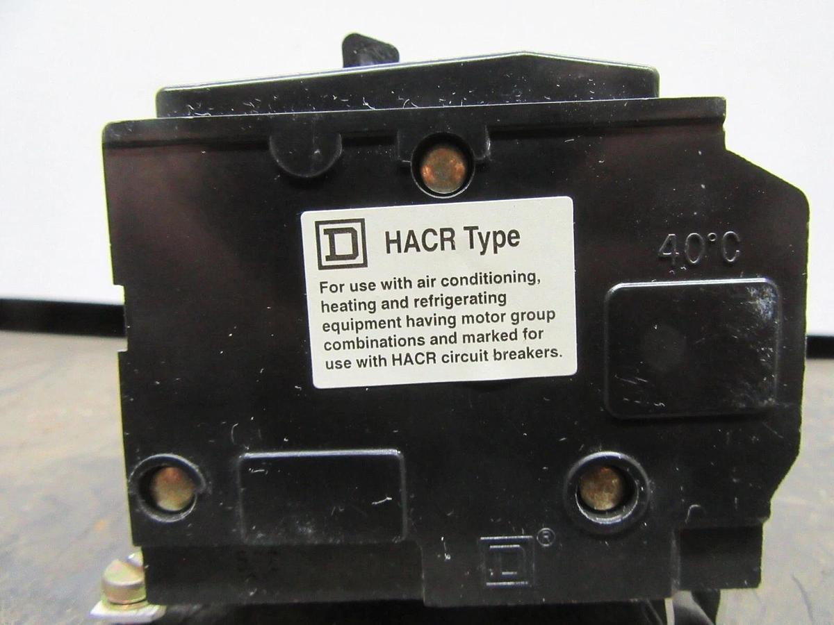 Used SQUARE D HACR BREAKER QOB340 40 AMP 240 VAC 3-POLE **WARRANTY INCLUDED**