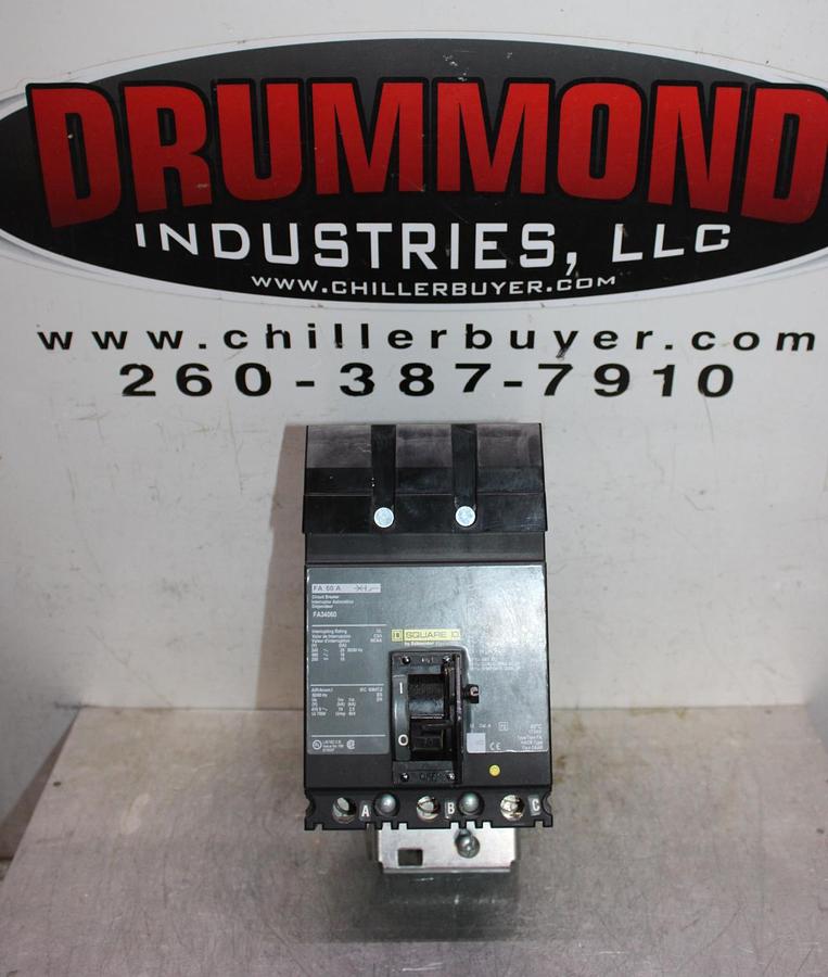 Used SQUARE D I-LINE CIRCUIT BREAKER FC34060 60 AMP 480 VOLT 3-POLE
