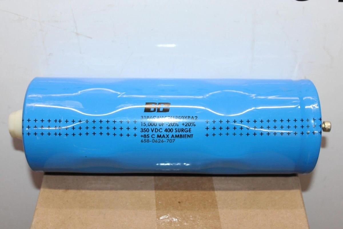 Used BC CAPACITOR 3186GN153M350XPA2 658-0626-707 350 VDC 400 SURGE 15000uF ± 20%