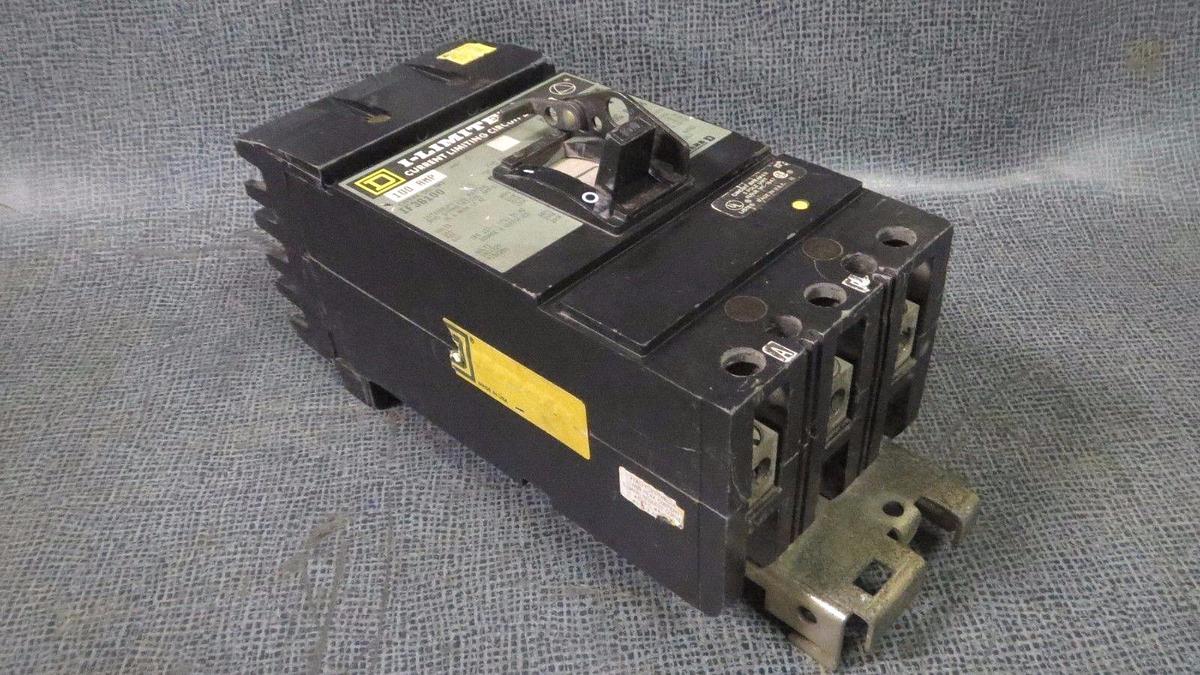Used SQUARE D I-LIMITER I-LINE CIRCUIT BREAKER 100 AMP 600 VAC 3 POLE MODEL IF36100