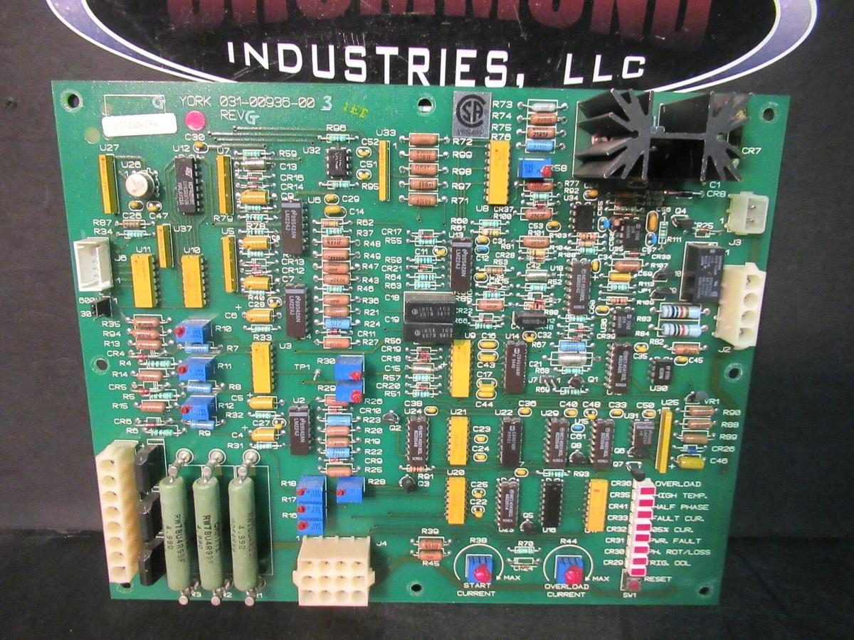 YORK / JOHNSON CONTROLS 031-00936-003 REV G LOGIC CONTROL BOARD 031-00936 REV 5