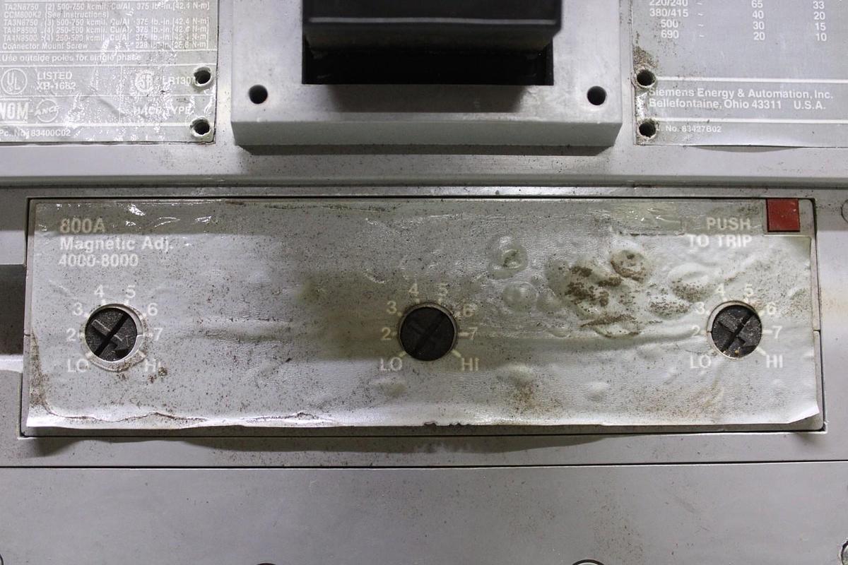 Used SIEMENS SENTRON CIRCUIT BREAKER MD63F800 800 AMP 600 VAC 3-POLE **WARRANTY**