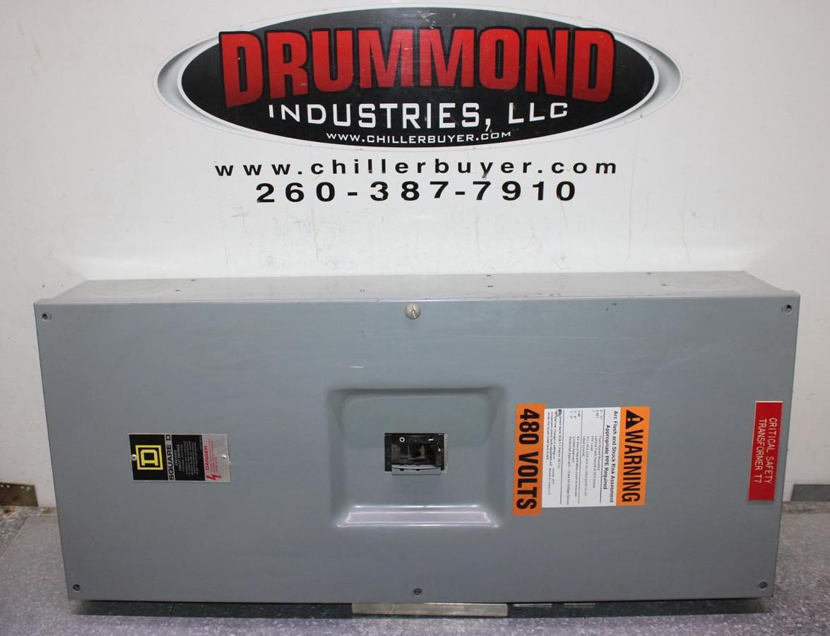 Used SQUARE D CIRCUIT BREAKER ENCLOSURE KA225F 225 AMP MAX 600 VAC W/ KAL36125