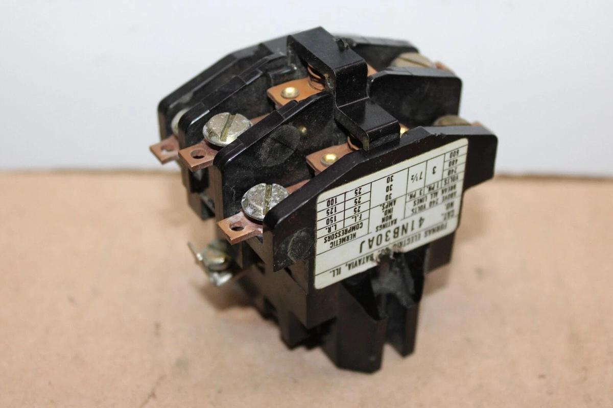 Used FURNAS CONTACTOR 41NB30AJ 25 AMP 3-POLE 3-PHASE 600 VAC 7.5 HP