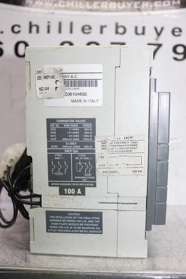 Used ABB CIRCUIT BREAKER SACE S3 S3N 100 AMP 3-POLE 600 VAC **WARRANTY**