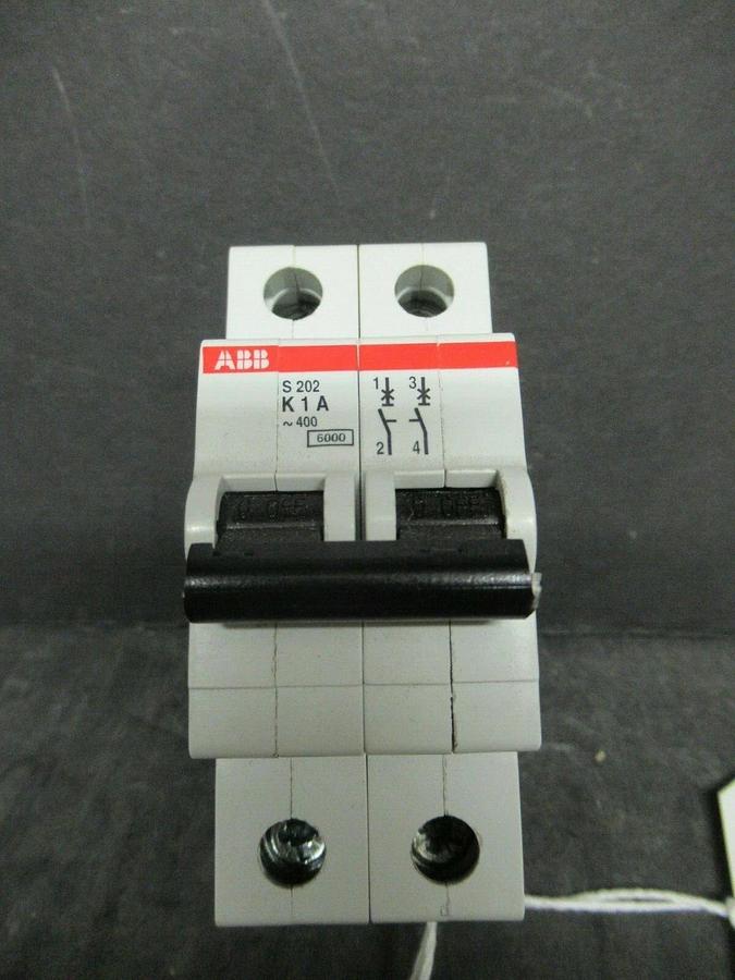 Used 1 AMP ABB BREAKER S202-K1 400 VAC 2 POLE **WARRANTY INCLUDED**