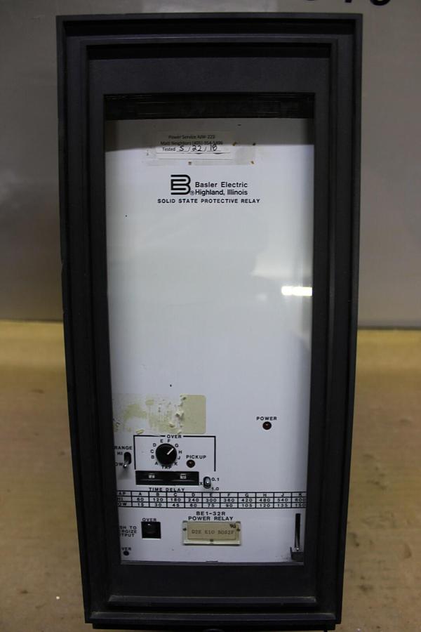 Used BASLER ELECTRIC POWER SOLID STATE PROTECTIVE RELAY BE1-32R **WARRANTY**