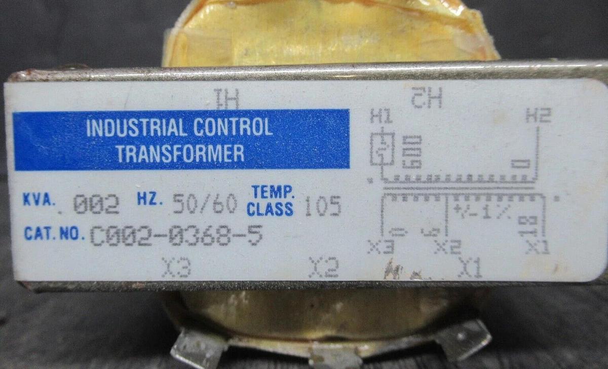 Used MICRON INDUSTRIAL TRANSFORMER C002-0368-5 KVA: 0.002 PRI: 600 VAC SEC: 24 VAC