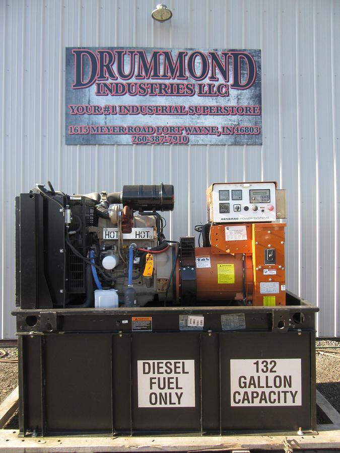 Used 30 KW DIESEL GENERATOR GENERAC 120/240 VOLT SINGLE PHASE 277 HOURS VIDEO WE SHIP