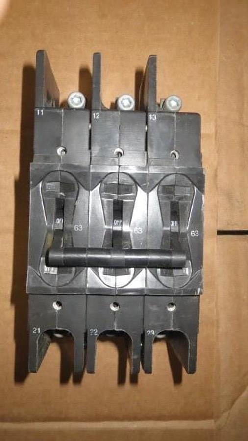 Used AIRPAX BREAKER F.L. AMPS 63 WITH 3 POLE 600 VAC