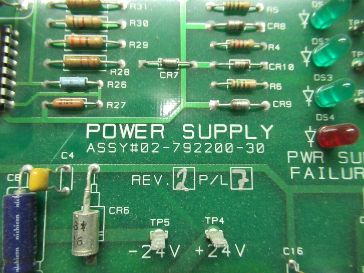 Used LIEBERT POWER SUPPLY BOARD 02-792200-30 REV. 2 P/L 7