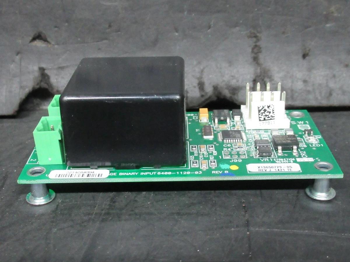 Used TRANE HIGH VOLTAGE BINARY INPUT CIRCUIT BOARD X13650729-05 REV. J 6400-1120-03-B