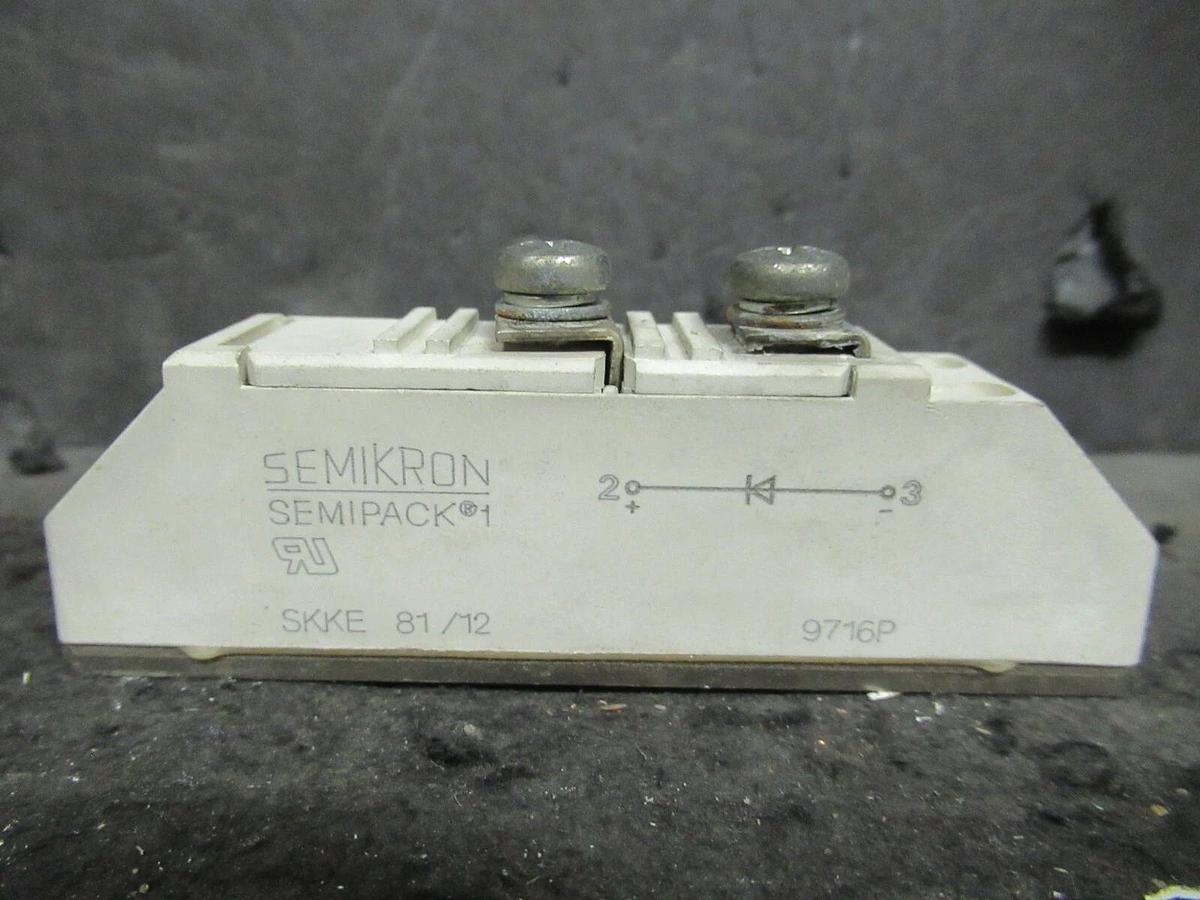 Used SEMIKRON POWERBLOCK SEMIPACK 1 POWER MODULE TRANSISTOR SKKE81/12 RECTIFIER DIODE