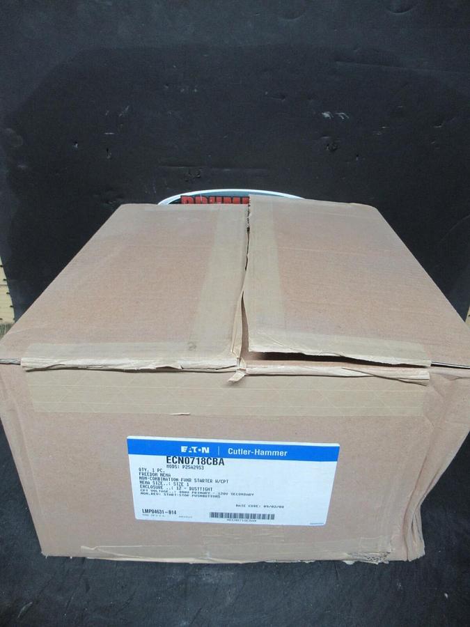 EATON COMBINATION STARTER ECN0718CBA NEMA: 12 W/ AN16DN0 27 AMP NEMA SIZE 1