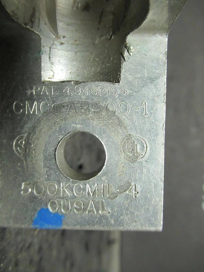 Used (3) QTY CMC AB500-1 1 SINGLE BARREL MECHANICAL CONNECTOR LUGS TAP 500 KCMIL - 4