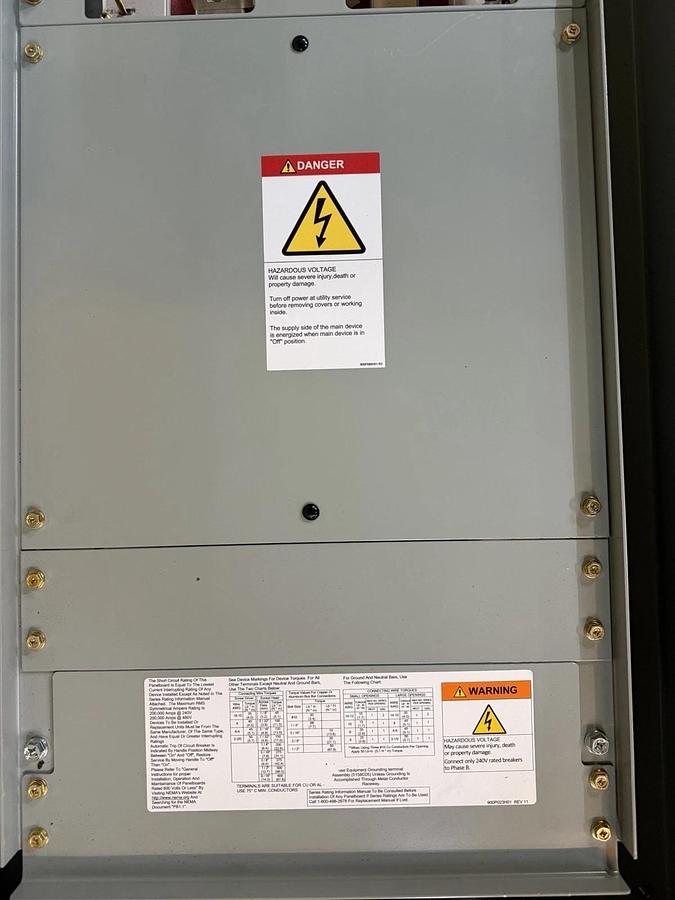 NEW EATON NEMA 3R POW-R-LINE XPERT PANELBOARD LWPQ2090 PRL3X 400 AMP MAIN 480V