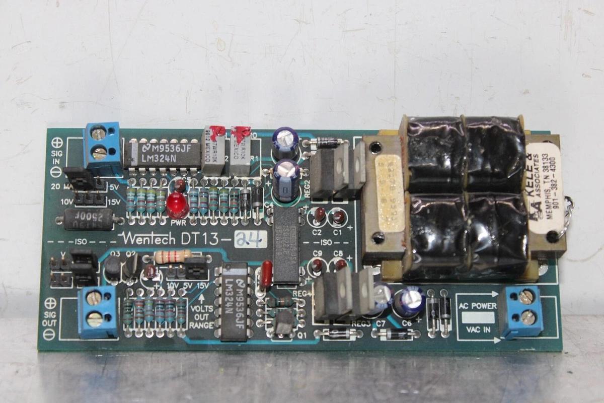 Used WENTECH ISOLATED DC TRANSMITTER CIRCUIT BOARD DT13-24 **WARRANTY**