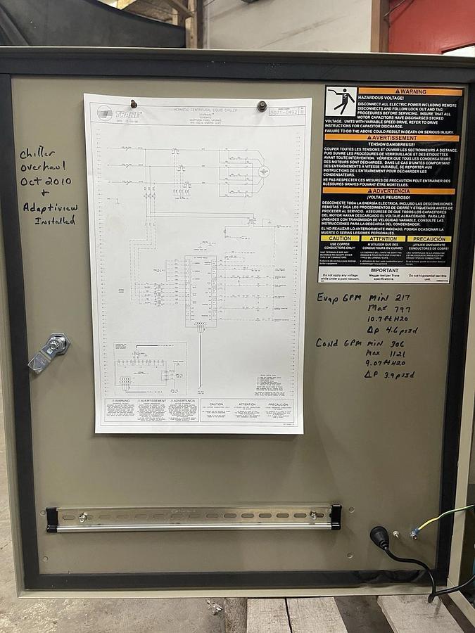 Used TRANE RETROFIT TRACER ADAPTIVIEW CHILLER CONTROL CVHE320 W/ TOUCHSCREEN DISPLAY