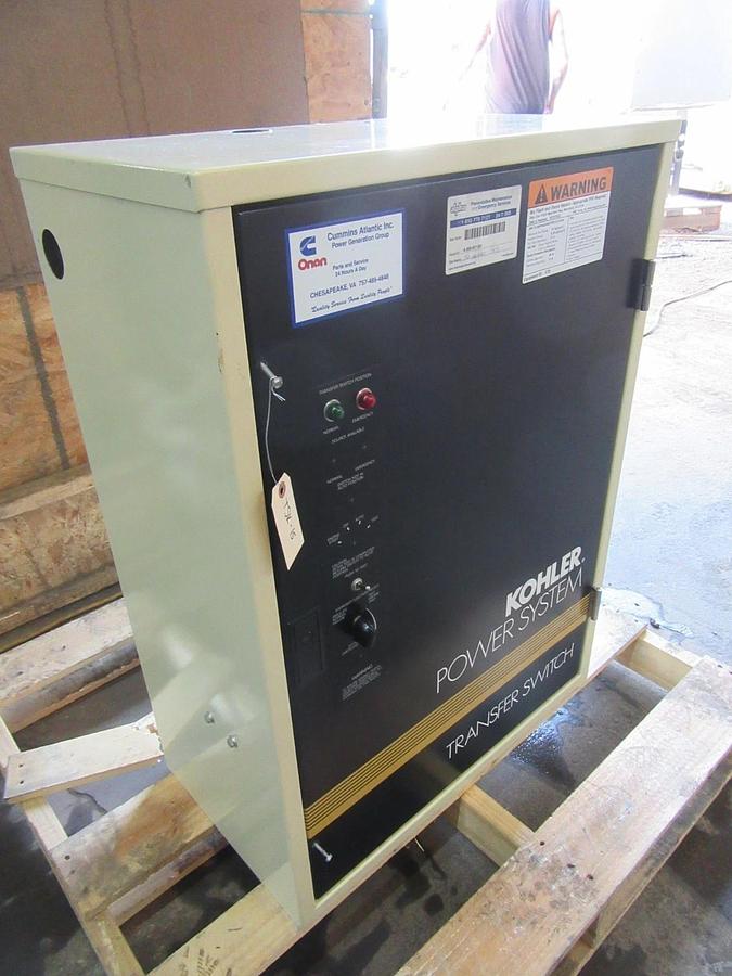 Used 150 AMP KOHLER ASCO ATS AUTOMATIC TRANSFER SWITCH K-164231-150 240 V 1 PH 60 HZ