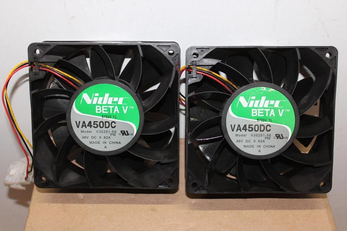 Used LOT OF 2 NIDEC BETA V FAN VA450DC V35251-58 48 VDC 0.62 AMP *WARRANTY INCLUDED*