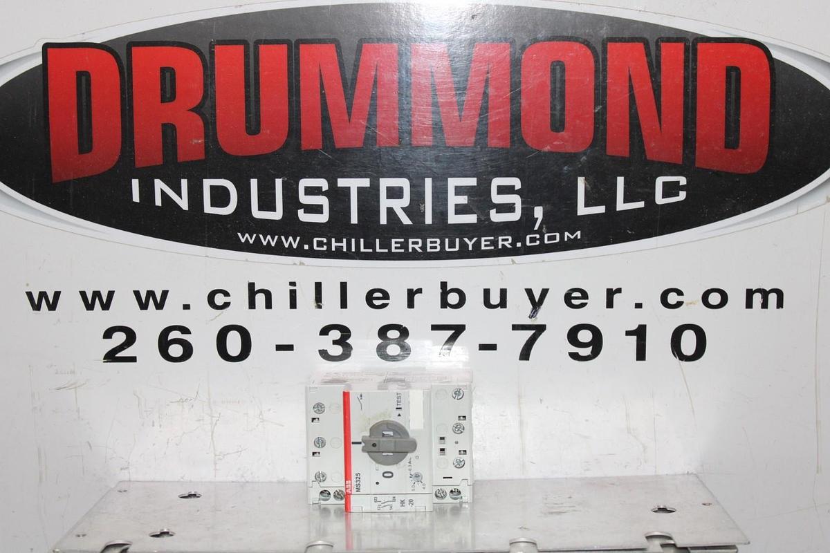 Used ABB MANUAL MOTOR STARTER MS325 GB-14048.2/.4 4-6.3 AMP 5 HP 600 VAC 3-POLE