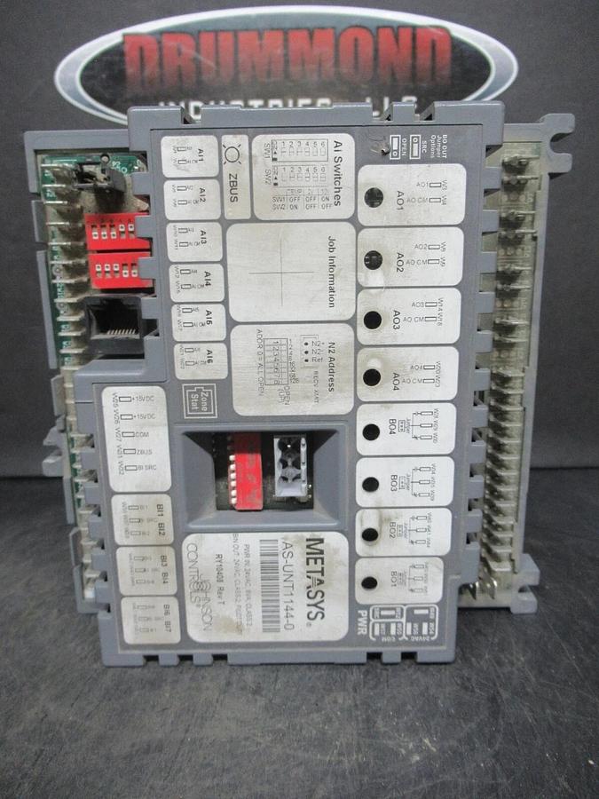 Used JOHNSON CONTROLS METASYS UNITARY CONTROLLER AS-UNT-1144-0 24 VAC 8 VA CLASS 2
