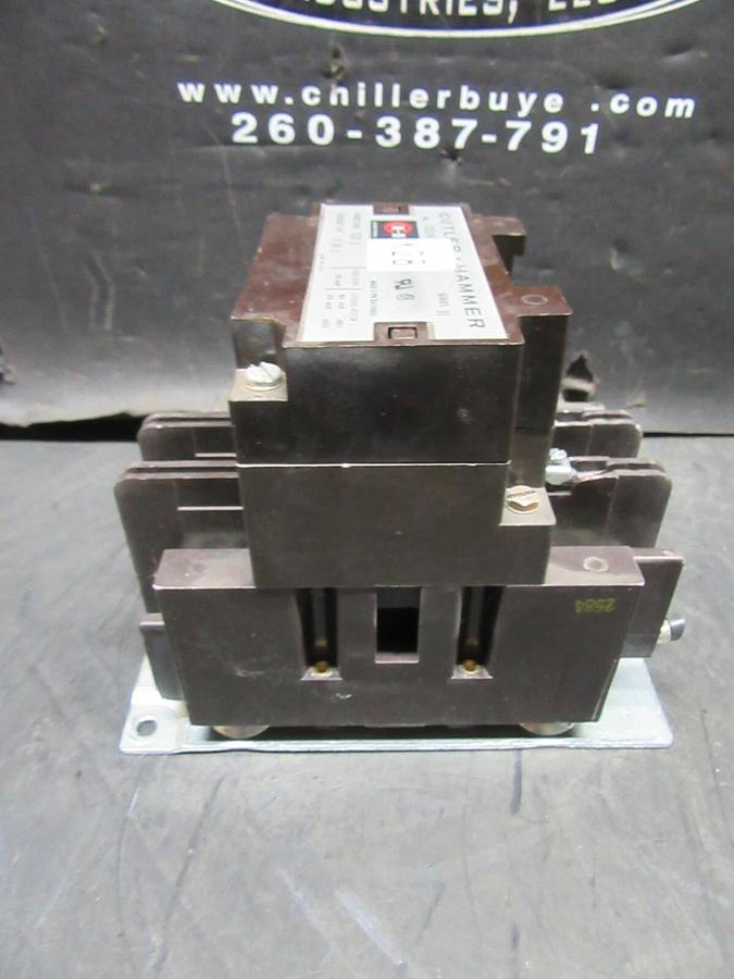 Used CUTLER HAMMER CONTACTOR C832JN4 120 AMP 480/600 V SERIES B1 120 VAC COIL NO LUGS