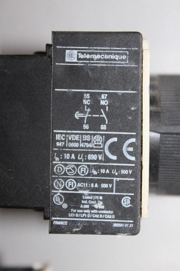 Used TELEMECANIQUE STARTER LC1-D25-10 600 VAC 40 AMP 20 HP 3-PHASE *WARRANTY*