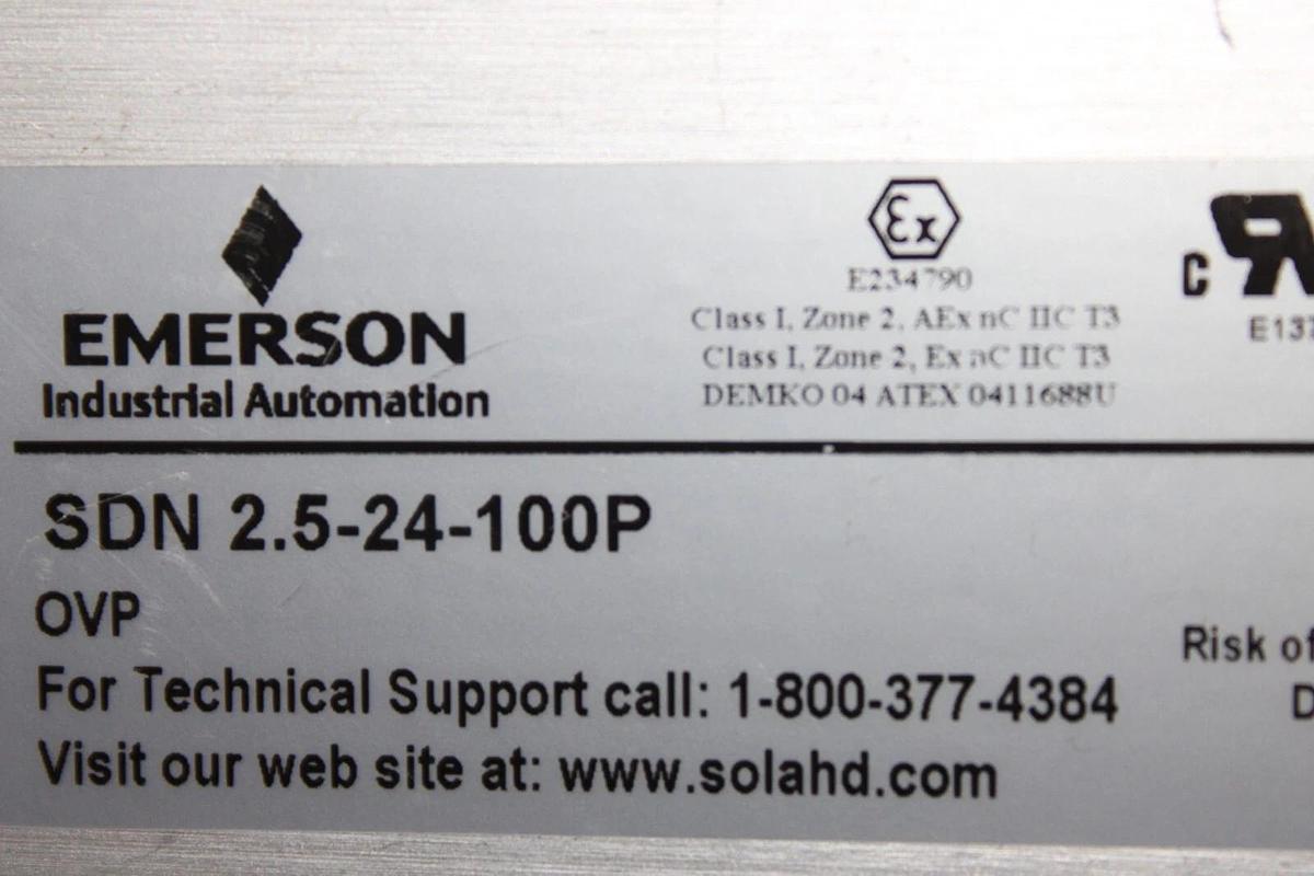 Used EMERSON SOLA POWER SUPPLY SDN-2.5-24-100P 115/230 VAC 1.3-0.7 AMP *WARRANTY*