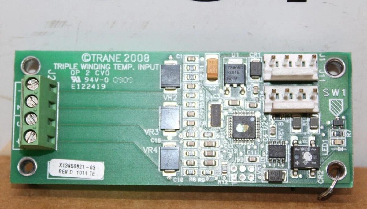 Used TRANE TRIPLE WINDING TEMPERATURE INPUT BOARD X13650921-03 REV. D *WARRANTY*